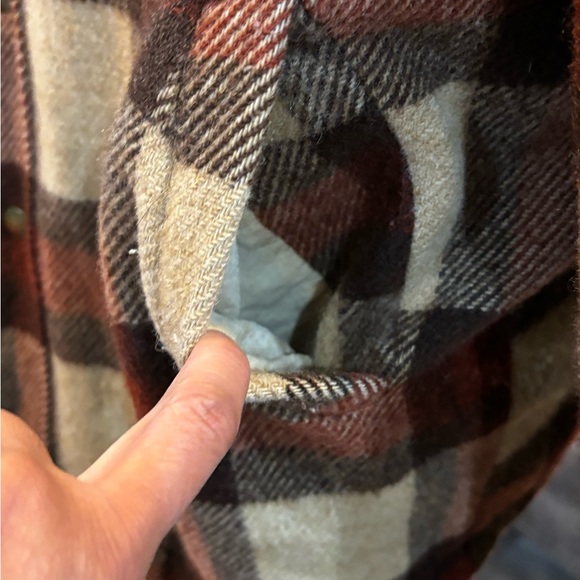 Vintage Woolrich Flannel Jacket 1970s Plaid Men’s 70s Hunting Large - Picture 5 of 9